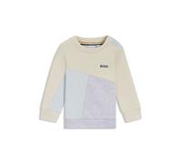 BOSS Sudadera para niños en forro polar de algodón con un diseño de bloques de color - StyleJ52459/21C02A, J52459 Beige claro 94