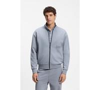 BOSS Sudadera relaxed fit en felpa de rizo de gran calidad - StyleSW_Collar Full Zip, 50564104 Gris XXL