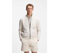 BOSS Sudadera relaxed fit en felpa de rizo de gran calidad - StyleSW_Collar Full Zip, 50564104 Natural S