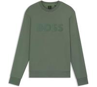 Boss Sudadera Salbo para Hombre de algodón elástico con Logotipo Estilo sándwich, Verde Abierto., L