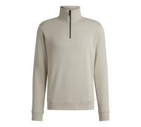 BOSS Sudadera de felpa de algodón con cuello con cremallera - StyleZetrust, 50468926 Beige claro XL