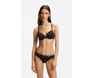 BOSS Sujetador de punto elástico con aros y tirantes con logo - StyleUNDERWIRE BRA CI, 50502738 Negro 70C