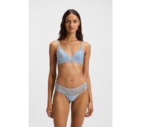 BOSS Sujetador plunge de microfibra con encaje de peonía - StyleHALF PAD_PEONY LACE, 50545332 Celeste 80D