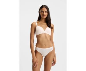 BOSS Sujetador triangular de punto elástico con logos en los tirantes - StyleTRIANGLE PADDED CI, 50502739 Rosa claro XXL