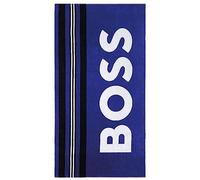BOSS Surfing Beach Towel in Cotton Velvet, Blue
