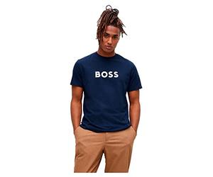 BOSS T-Shirt RN, Playa_T_Shirt de los Hombres, Navy413, L