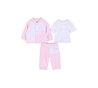 BOSS T-Shirt+Trousers+Cardigan Set Baby Girls, Pink, rosa, 18 meses