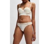 BOSS Tanga con detalle de encaje y logo - StyleTHONG INFINITE, 50535610 Blanco L