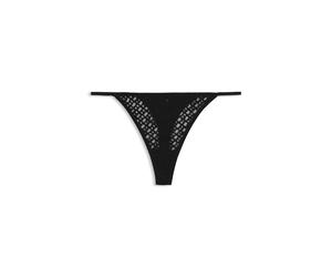 BOSS Tanga de encaje con monogramas y ribete de logo - StyleSTRING B LACE, 50520383 Negro XL