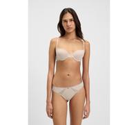 BOSS Tanga de microfibra con apliques de encaje - StyleTHONG_B.PURE, 50545055 Beige claro XXL