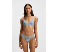 BOSS Tanga de microfibra con encaje de peonía - StyleTHONG_ PEONY LACE, 50545044 Celeste S