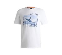 BOSS Camiseta 'Dunetrace' azul paloma / blanco, Talla XL
