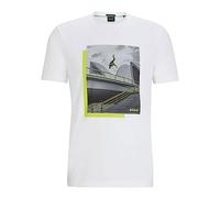 BOSS tee 10 Camiseta, White100, XL para Hombre