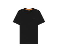 BOSS Camiseta regular fit de algodón flameado con detalle de logo - StyleTegood, 50508243 Negro XXXL