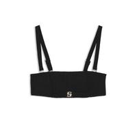 BOSS Top de bikini palabra de honor plisado con monograma Double B - StyleBANDEAU_DOUBLE B, 50561325 Negro XL