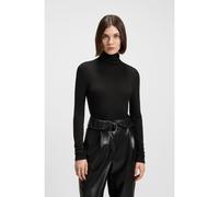 BOSS Top de cuello vuelto en punto elástico - StyleC_Eliana, 50548098 Negro S