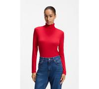 BOSS Top de cuello vuelto en punto elástico - StyleC_Eliana, 50548098 Rojo S
