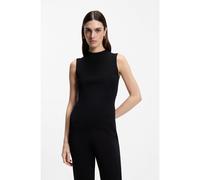 BOSS Top de punto de canalé con cuello caja - StyleFeskies, 50473237 Negro L
