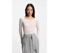 BOSS Top de punto de doble capa en punto transparente - StyleEdupla1, 50553548 Natural XL