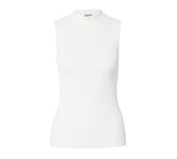 BOSS Top sin mangas con cuello inglés en tejido de canalé - StyleFeskies, 50473237 Blanco S