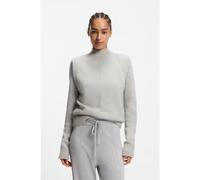 BOSS Top de punto sin mangas en cashmere con aplicaciones en los hombros - StyleFutrani, 50548506 Gris claro S