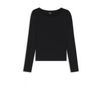 BOSS Top interior slim fit con ribete de picot - StyleB.PURE LS TOP, 50550091 Negro XXL