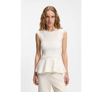 BOSS Top sin mangas con dobladillo de péplum - StyleFillo, 50557136 Blanco L