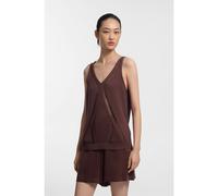 BOSS Top tejido con mezcla de estructuras - StyleFonica, 50557130 Marrón oscuro M