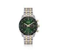 BOSS TOURMASTER Reloj con esfera verde y pulsera en dos tonos - StyleTOURMASTER, 58564947 Tono plateado pcs.
