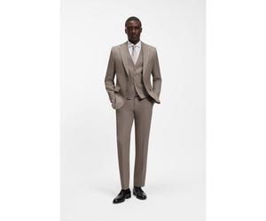 BOSS Traje con chaleco regular fit en sarga de lana virgen - StyleH-Jeckson-3Pcs-263, 50571960 Marrón claro 98