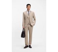 BOSS Traje regular fit con chaleco en lana elástica con motivo - StyleH-Jeckson-3Pcs-253, 50558712 Beige 102
