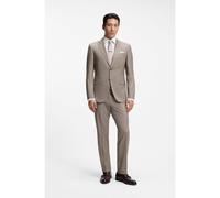 BOSS Traje regular fit de dos piezas en lana elástica jaspeada - StyleH-Jeckson-2Pcs-263, 50567234 Beige 54