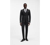 BOSS Traje slim fit con chaleco en lana elástica estampada - StyleH-Houston-3pcs-264, 50571944 Negro 52
