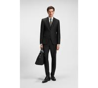 BOSS Traje slim fit con chaleco en lana virgen estampada - StyleH-Huge-3Pcs-253, 50551771 Negro 44