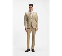 BOSS Traje slim fit con chaleco en sarga de lana virgen - StyleH-Huge-3Pcs-253, 50561843 Beige claro 50
