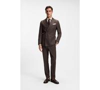 BOSS Traje slim fit de dos piezas en algodón elástico - StyleC-Huge-2Pcs-DB-262, 50561848 Marrón oscuro 98