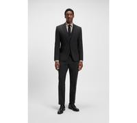 BOSS Traje slim fit de dos piezas en lana virgen elástica - StyleH-Huge-2Pcs-224, 50493667 Negro 94