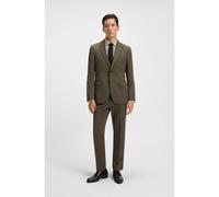 BOSS Traje slim fit de dos piezas en mezcla de lana de espiga - StyleH-Houston-2Pcs-252, 50551863 Marrón 50