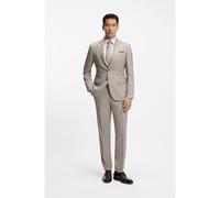BOSS Traje slim fit de dos piezas en mezcla de lana y seda con motivo - StyleL-Harvers-2Pcs-241, 50558506 Beige 46