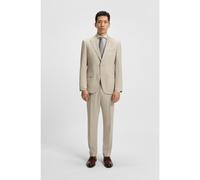 BOSS Traje slim fit de lana elástica a cuadros - StyleH-Huge-2Pcs-Peak-253, 50546099 Natural 52
