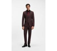 BOSS Traje slim fit de lana virgen con microestampado - StyleH-Houston-2Pcs-263, 50576182 Rojo oscuro 46