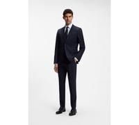BOSS Traje slim fit de lana virgen italiana a rayas - StyleH-Huge-2Pcs-Peak-263, 50576744 Azul oscuro 52