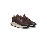 BOSS TTNM EVO deportivas con empeines de punto y detalles de piel - StyleTTNM EVO_Slon_knbult, 50552911 Marrón oscuro 40