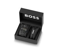 BOSS Tyler Set de regalo de reloj con pulsera de malla y brazalete de piel trenzada - StyleTYLER GIFTSET, 58565100 Negro pcs.