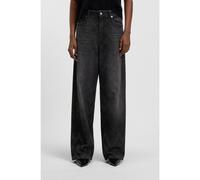 BOSS Vaqueros de pernera ancha en denim negro con cristales - StyleC_SLOUCHY MR, 50548444 Negro 30/32