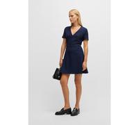BOSS Vestido business ajustado con cuello en pico y botones tono sobre tono - StyleDahelga, 50531904 Azul oscuro 40