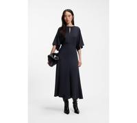 BOSS Vestido Business largo en crepé elástico - StyleDonaza, 50567361 Azul oscuro 36