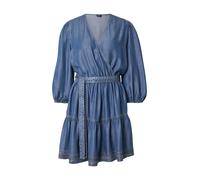 BOSS Vestido cruzado con efecto denim y mangas globo - StyleC_Dardy, 50559071 Azul 42