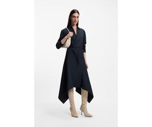 BOSS Vestido camisero con cinturón en popelín de algodón - StyleDoloh, 50555894 Azul oscuro 42