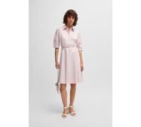 BOSS Vestido camisero de algodón elástico con media tapeta - StyleDelaurena, 50537388 Rosa claro 44